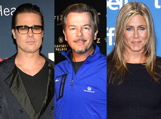 Brad Pitt, Jennifer Aniston, David Spade Brad Pitt, Jennifer Aniston, David Spade